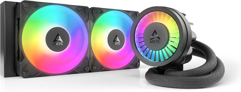 Arctic سائل فريزر III برو 240 A-RGB - مبرد CPU AIO 240 مم، تبريد مائي، مشعاع 38 مم، مضخة PWM، مروحة VRM، لـ AMD AM5/AM4، إنتل LGA1851/1700 إطار الاتصال - أسود - Image 1